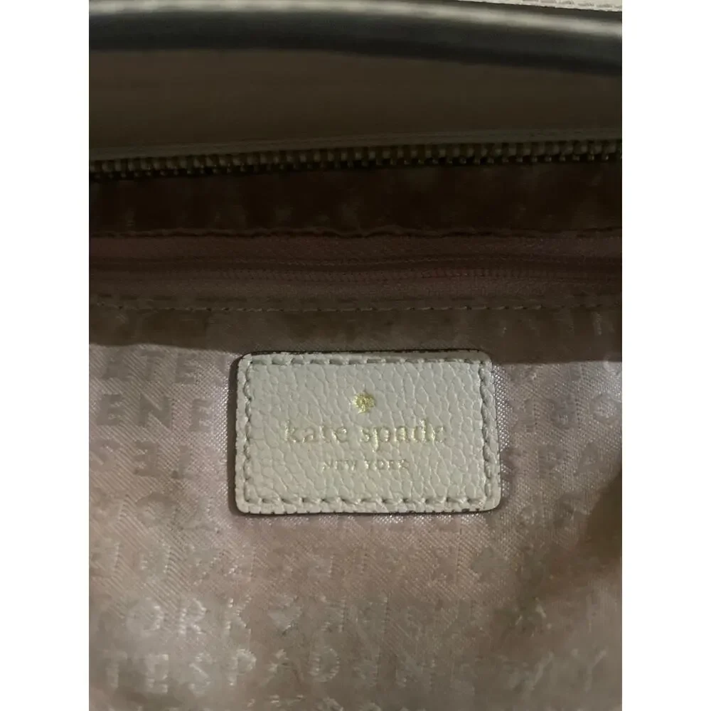 KATE SPADE Patterson Drive Geraldine Bag MINIMALIST Beige Leather Tote Purse